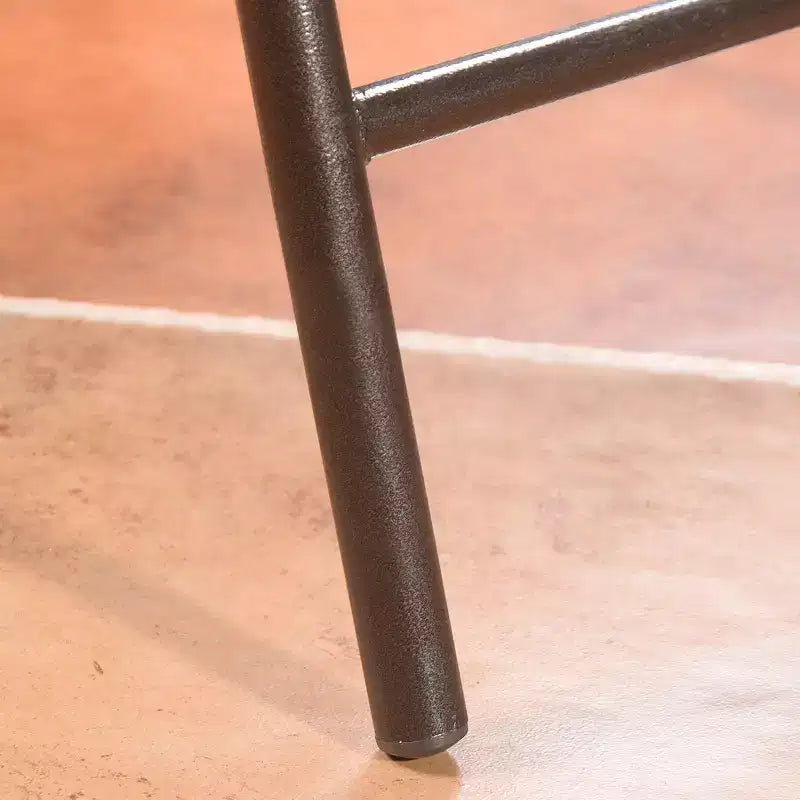 Sedia Sgabello da Bar Pieghevole in Rattan Marrone, Set da 4