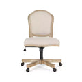 Scilley French Country Upholstered Swivel Office Chair - Christopher Knight Home