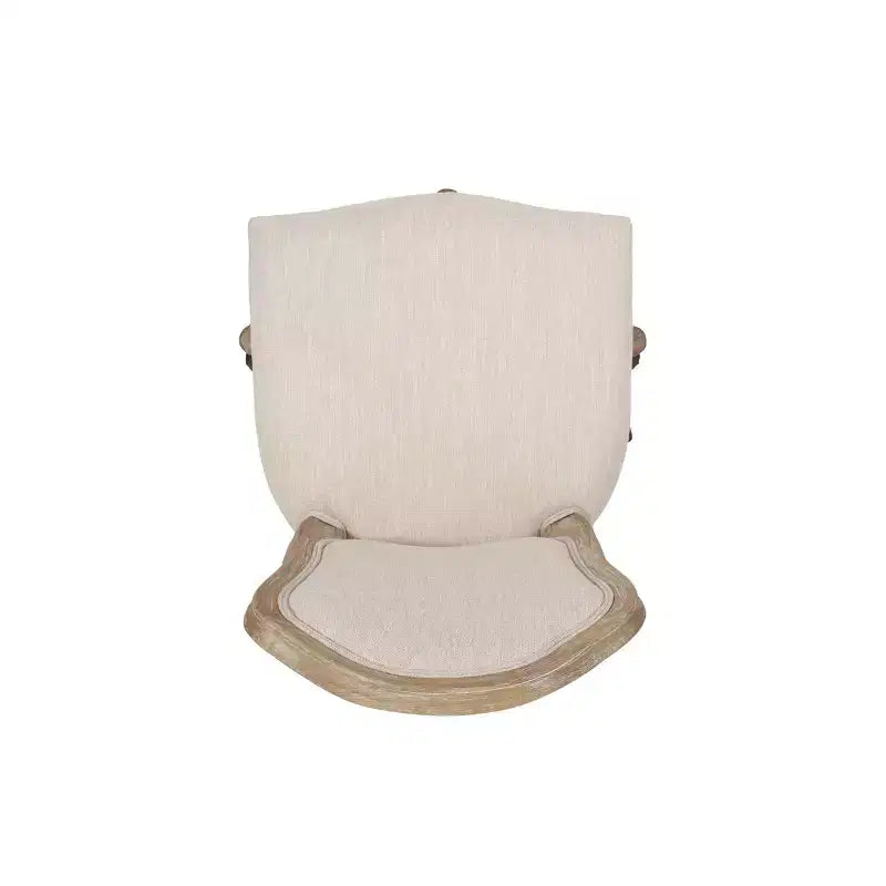 Sedia da ufficio girevole senza braccioli imbottita beige, 1 posto