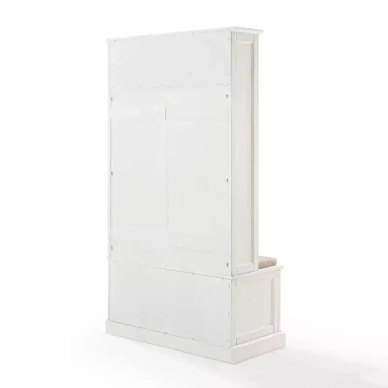 Albero da ingresso blu schiuma di mare invecchiato/bianco con 4 ganci – Singolo