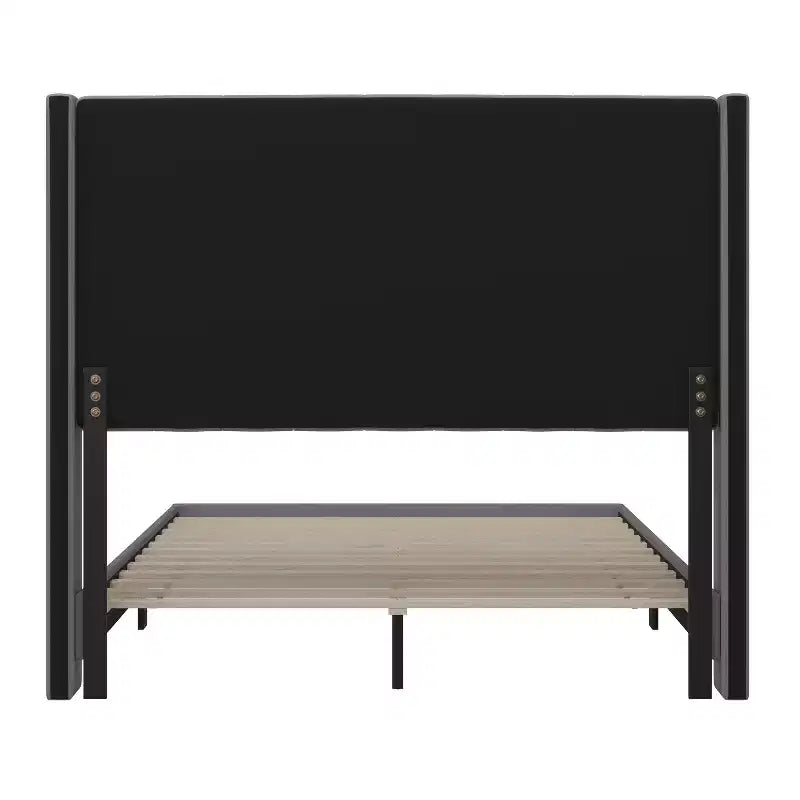 Letto a piattaforma imbottito in velluto – Smeraldo / Grigio / Blu scuro, Matrimoniale / Queen / King, 1 persona