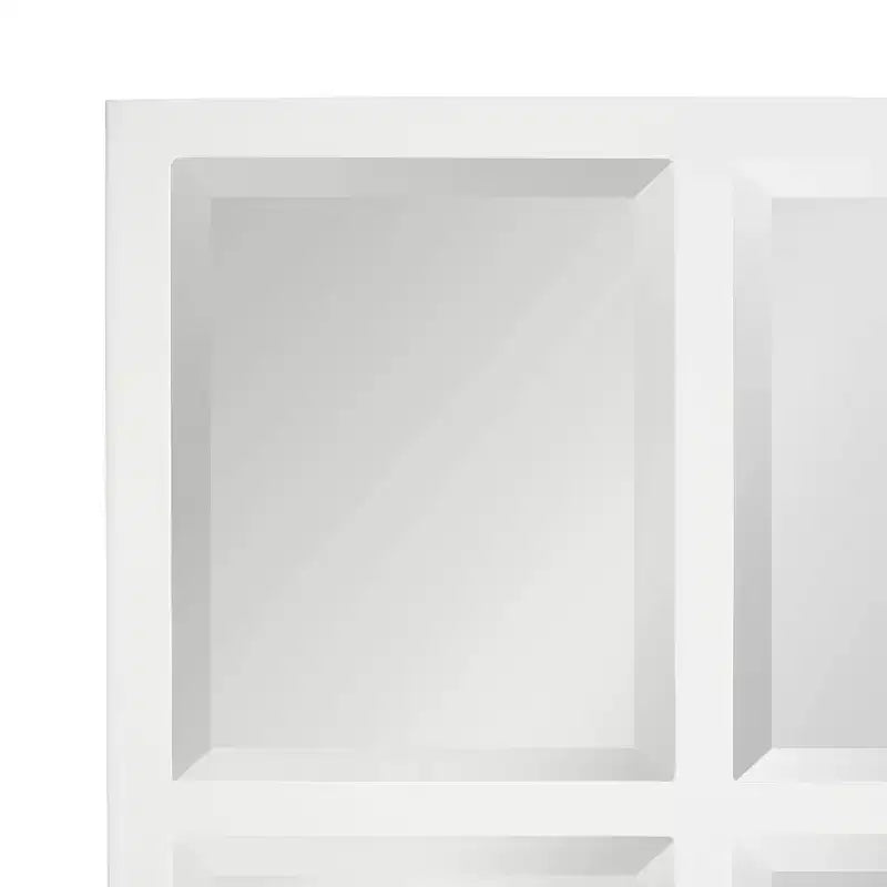 Specchio da parete rettangolare a riquadri bianco/nero - Singolo