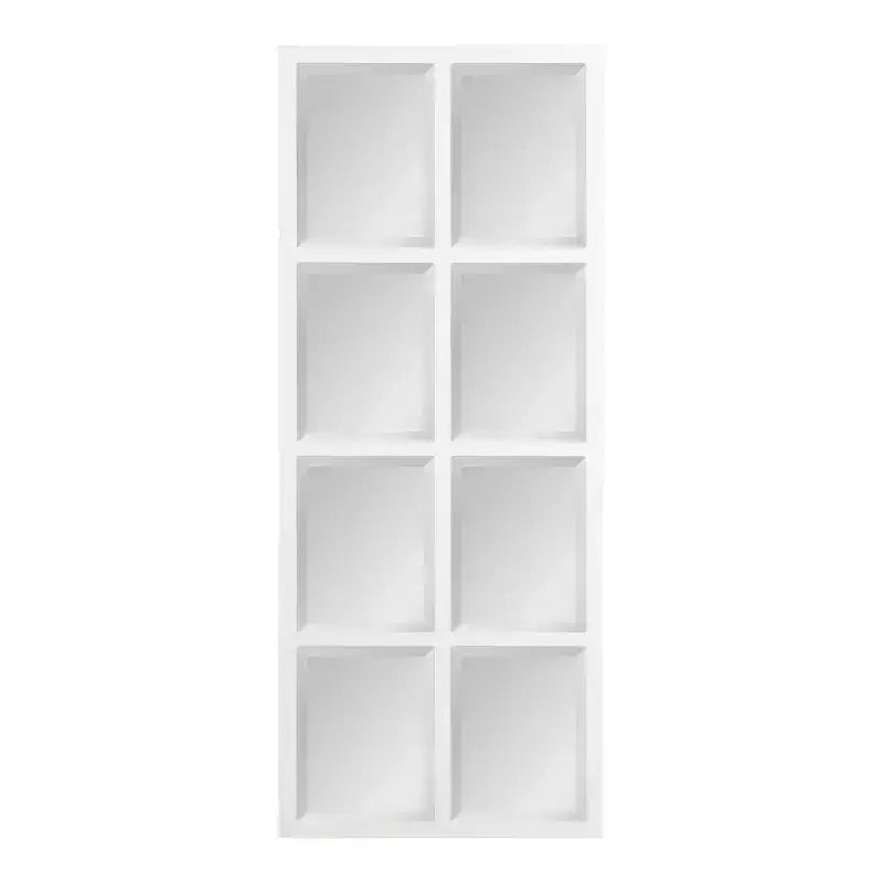 Specchio da parete rettangolare a riquadri bianco/nero - Singolo