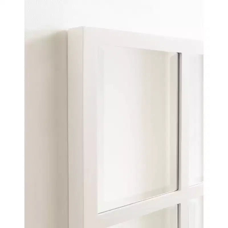 Specchio da parete rettangolare a riquadri bianco/nero - Singolo