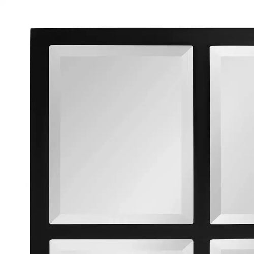 Specchio da parete rettangolare a riquadri bianco/nero - Singolo