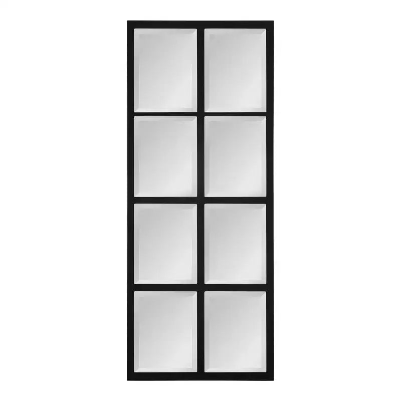 Specchio da parete rettangolare a riquadri bianco/nero - Singolo