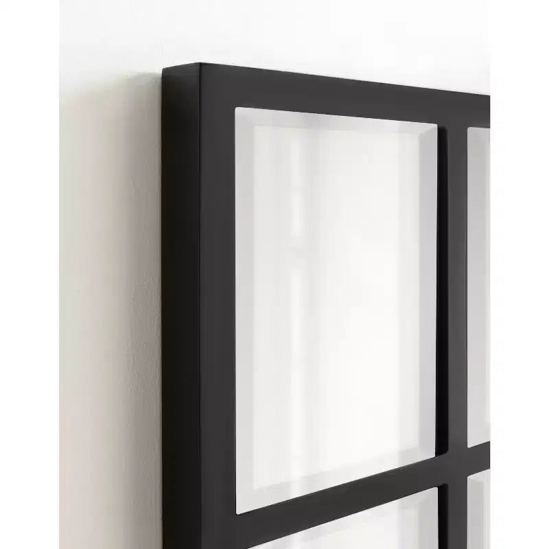 Specchio da parete rettangolare a riquadri bianco/nero - Singolo