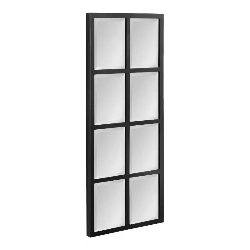 Kate & Laurel All Things Decor 17x42 Stryker Windowpane Wall Mirror-Wood