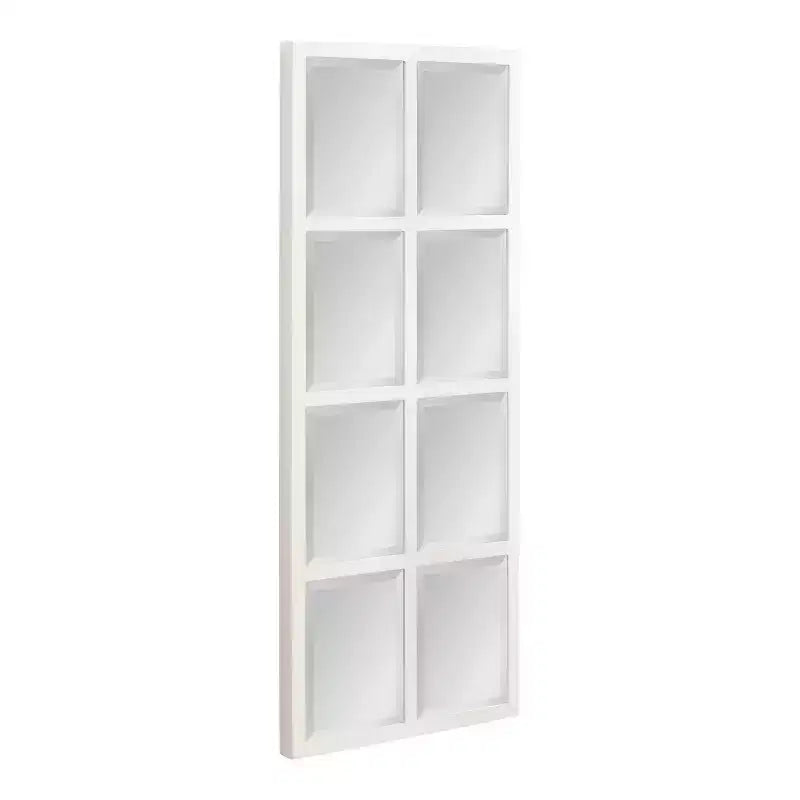 Specchio da parete rettangolare a riquadri bianco/nero - Singolo