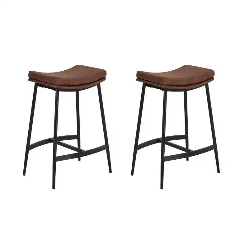Nathan James Set of 2 Arlo Backless Counter Height Barstool