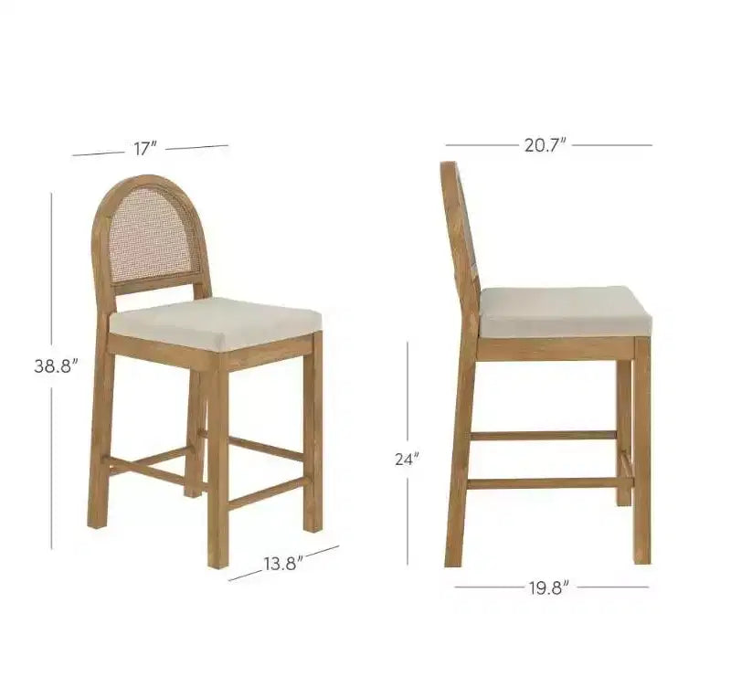 Sgabello da bar Boucle ad altezza bancone, multicolore, set da 4