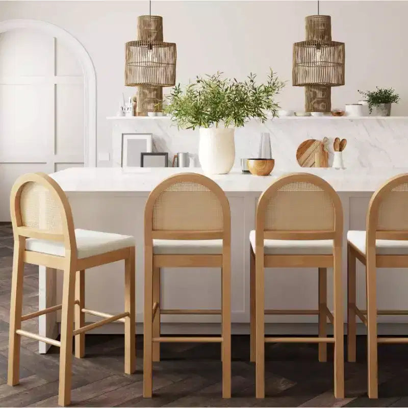 Sgabello da bar Boucle ad altezza bancone, multicolore, set da 4