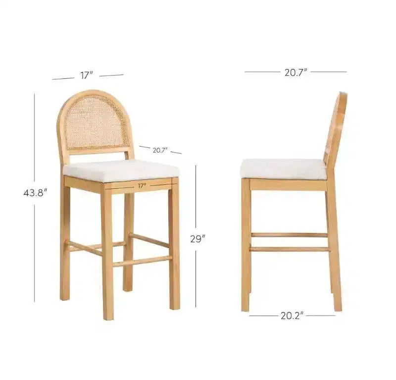 Sgabello da bar Boucle ad altezza bancone, multicolore, set da 4
