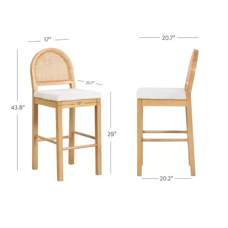 Sgabello da bar Boucle ad altezza bancone, multicolore, set da 4