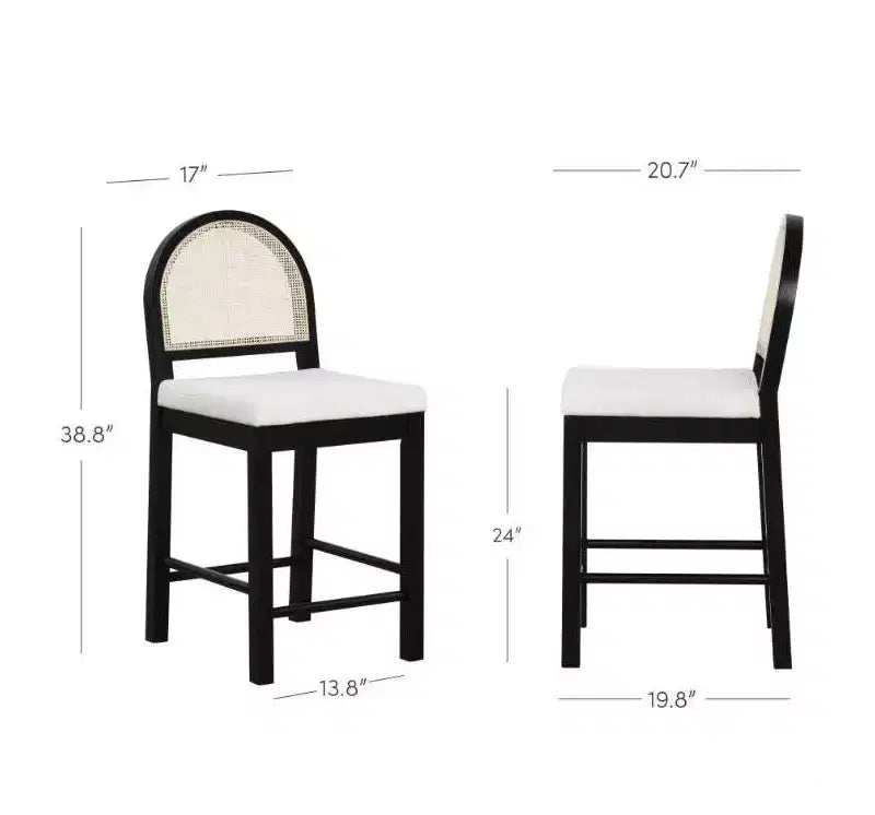 Sgabello da bar Boucle ad altezza bancone, multicolore, set da 4