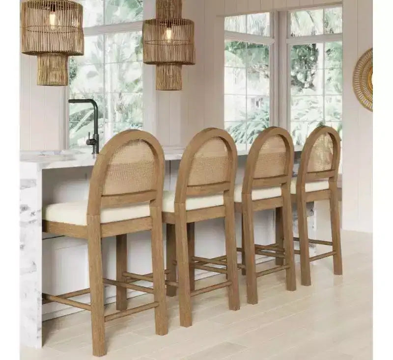 Sgabello da bar Boucle ad altezza bancone, multicolore, set da 4