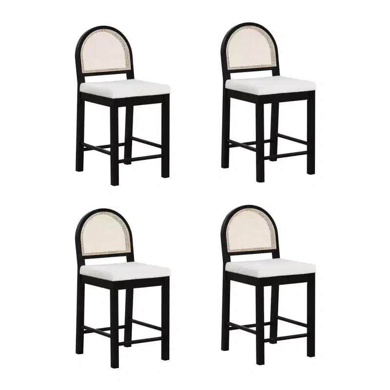 Nathan James Set of 4 Bailey Boucle Counter Height Barstools