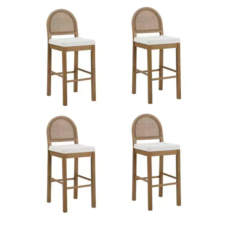 Sgabello da bar Boucle ad altezza bancone, multicolore, set da 4
