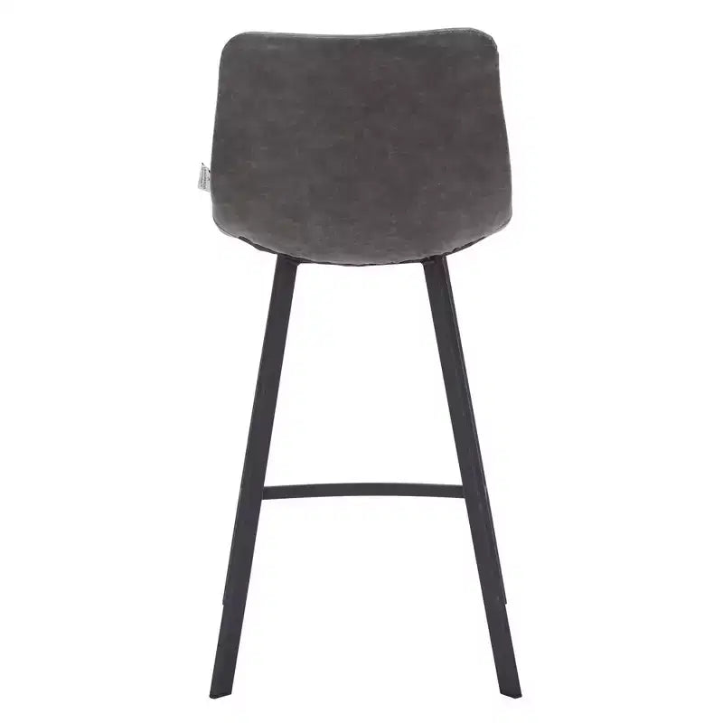 Sgabello da bancone – pelle PU, schienale basso, base in acciaio inossidabile, 1 posto