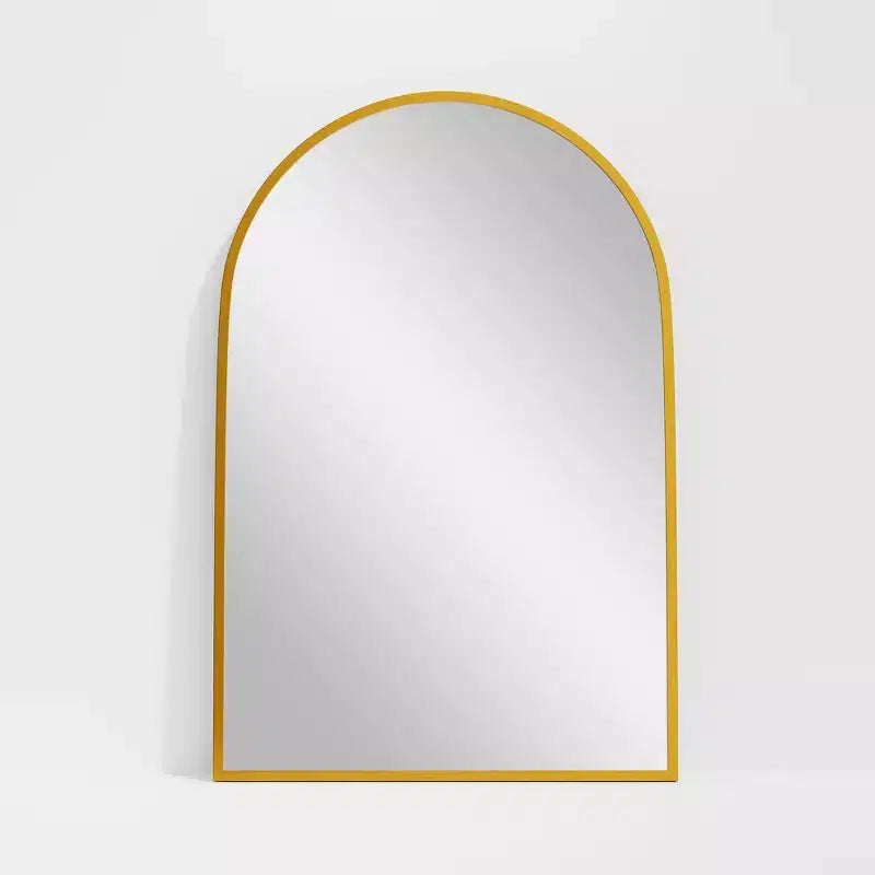 Specchio da parete ad arco nero/oro/argento, cornice in metallo, set da 2