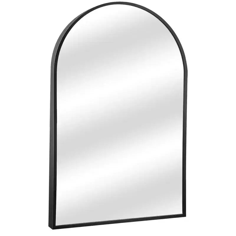 Specchio da parete ad arco nero/oro/argento, cornice in metallo, set da 2
