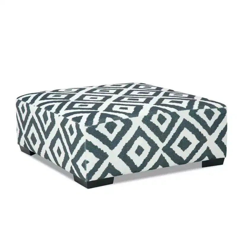 Pouf quadrato imbottito da 104 cm, grigio/marrone chiaro, 1 posto