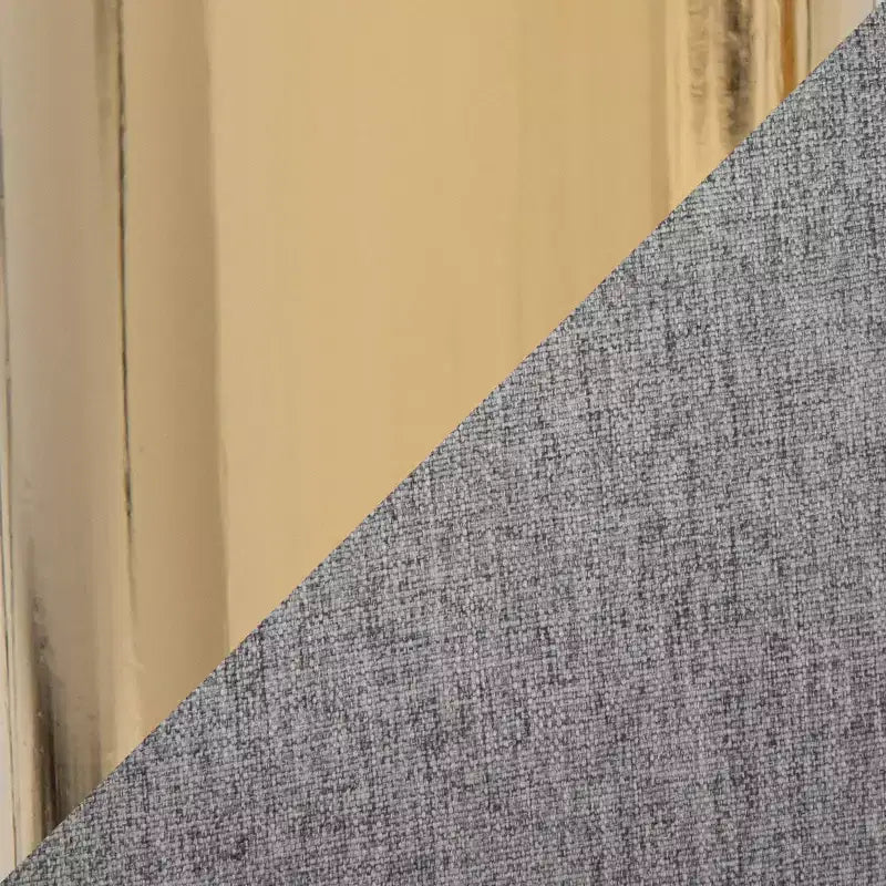 Set di 2 sgabelli da bar alti regolabili – Nero/Oro, Tessuto Crema/Grigio
